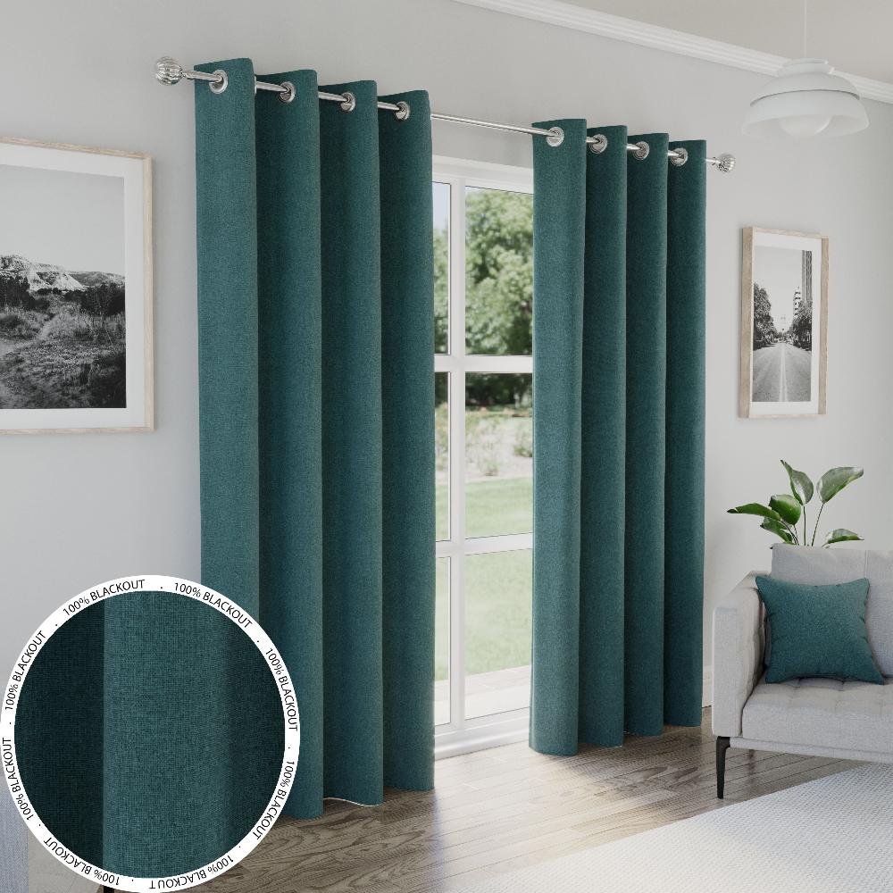 Austin 100% Blackout Eyelet Curtains