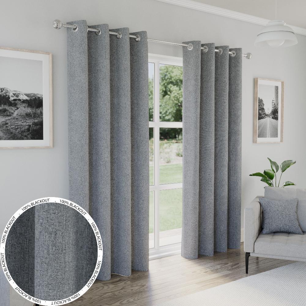 Austin 100% Blackout Eyelet Curtains