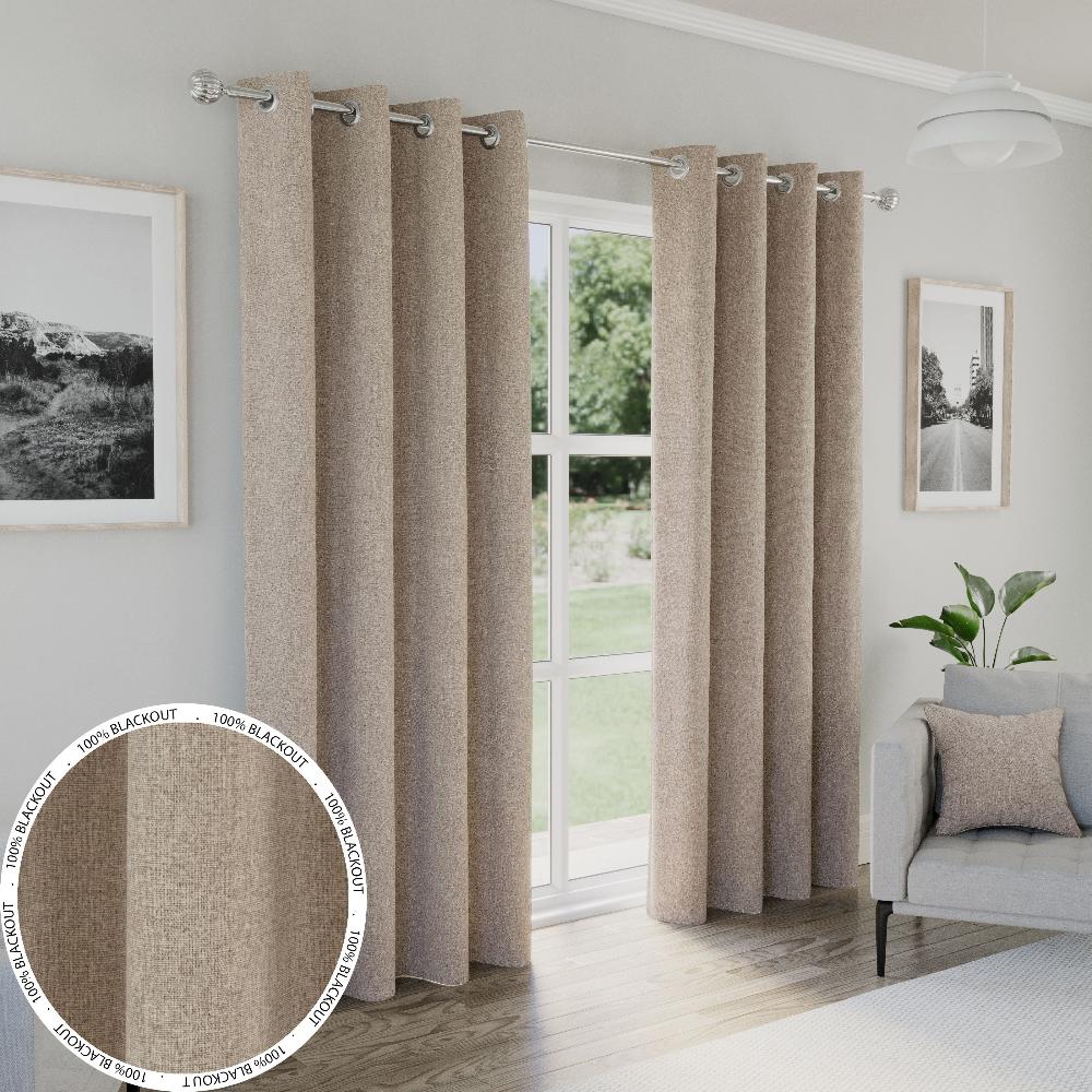 Austin 100% Blackout Eyelet Curtains