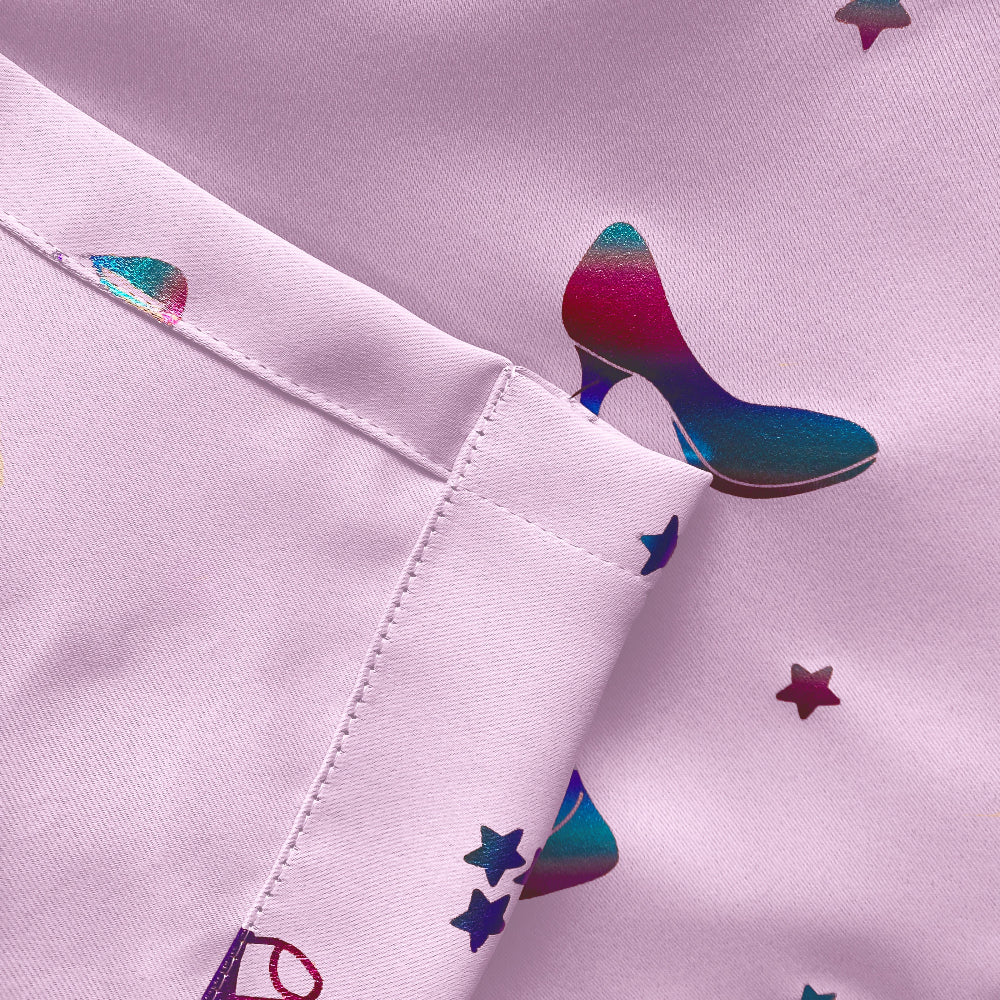 Charm Metallic Printed Kids Eyelet Curtains