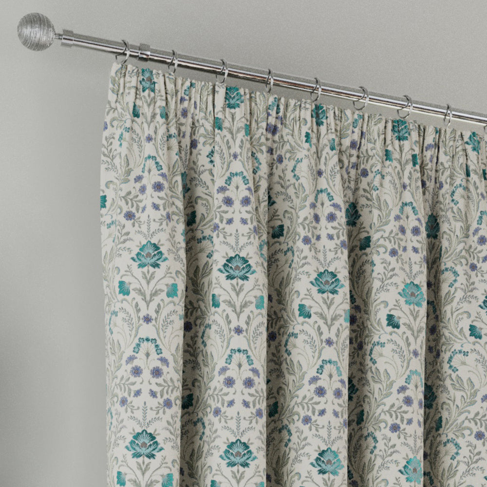 Cotswold Pencil Pleat Curtains Blue Tones