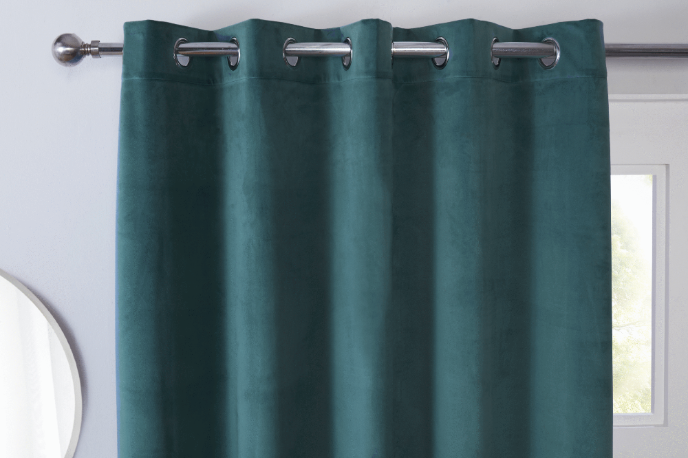 Casa Blackout Eyelet Curtains available in three colours
