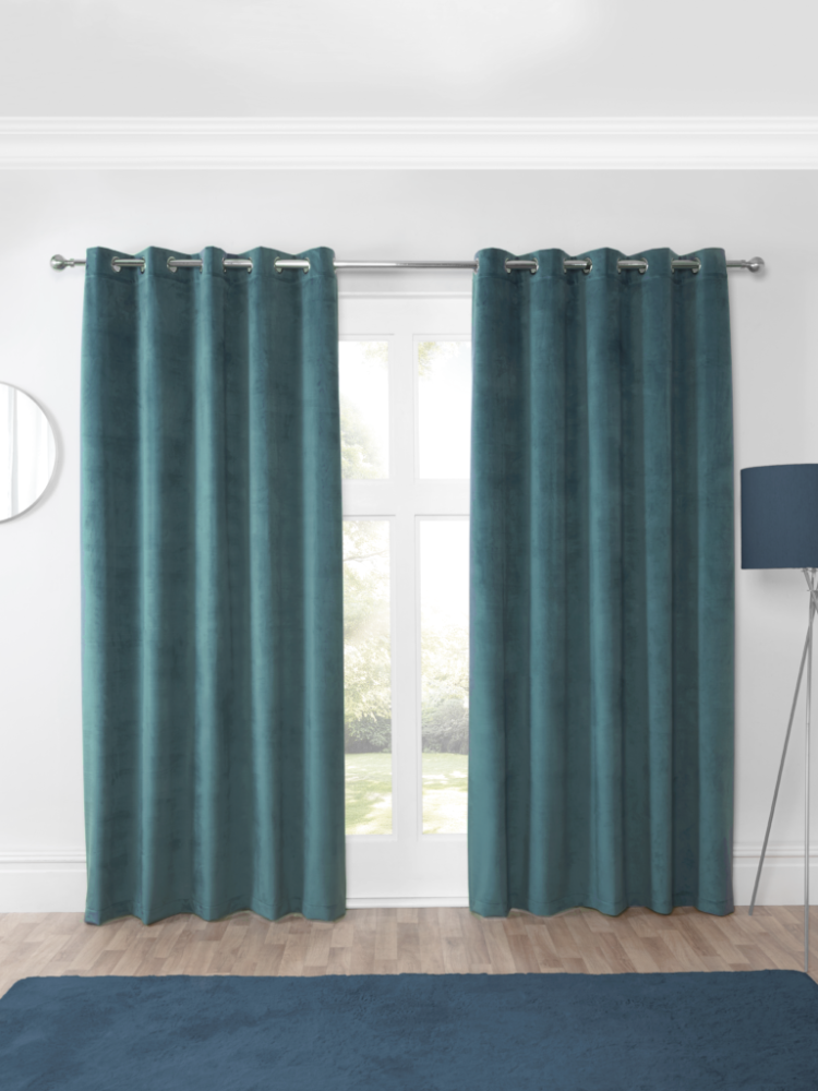 Casa Blackout Eyelet Curtains available in three colours