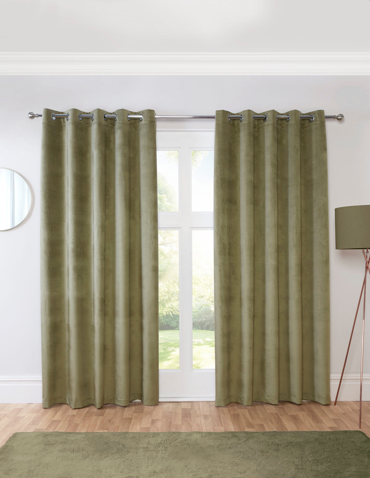 Casa Blackout Eyelet Curtains available in three colours