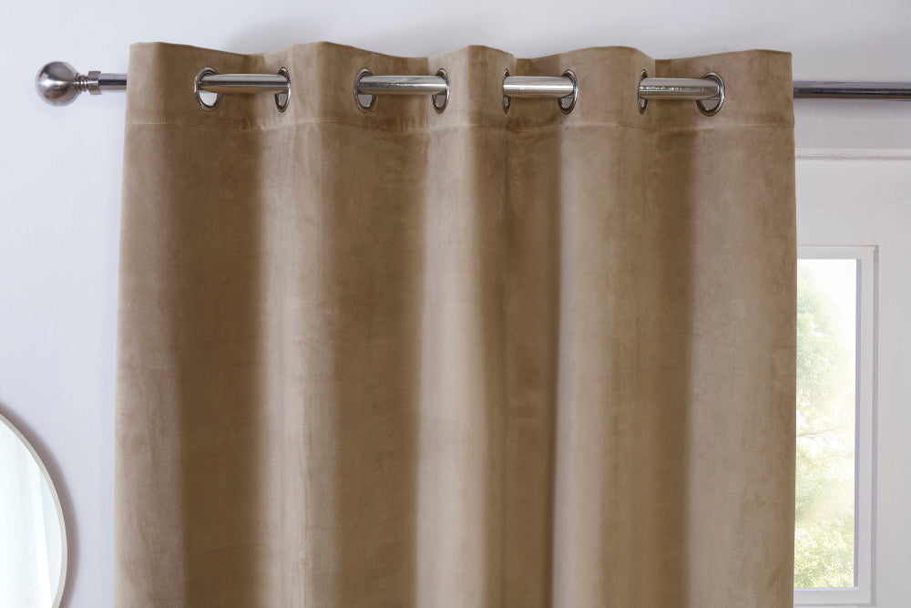 Casa Blackout Eyelet Curtains available in three colours