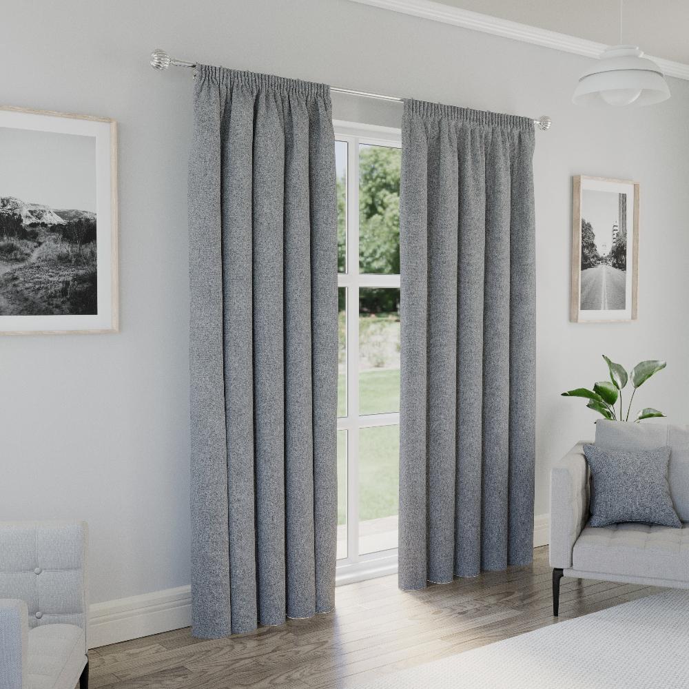 Dallas 100% Blackout Pencil Pleat Curtains