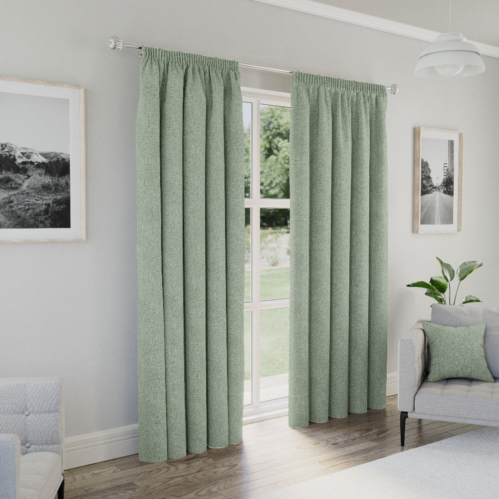 Dallas 100% Blackout Pencil Pleat Curtains