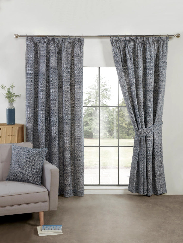 Aztec Pencil Pleat Curtains