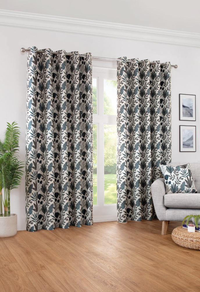 Rutland Fully Lined Eyelet Curtain available in 2 Colours