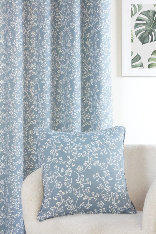 Sade eyelet curtains available in two colours