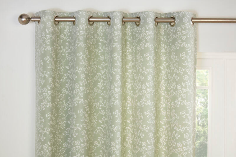 Sade eyelet curtains available in two colours