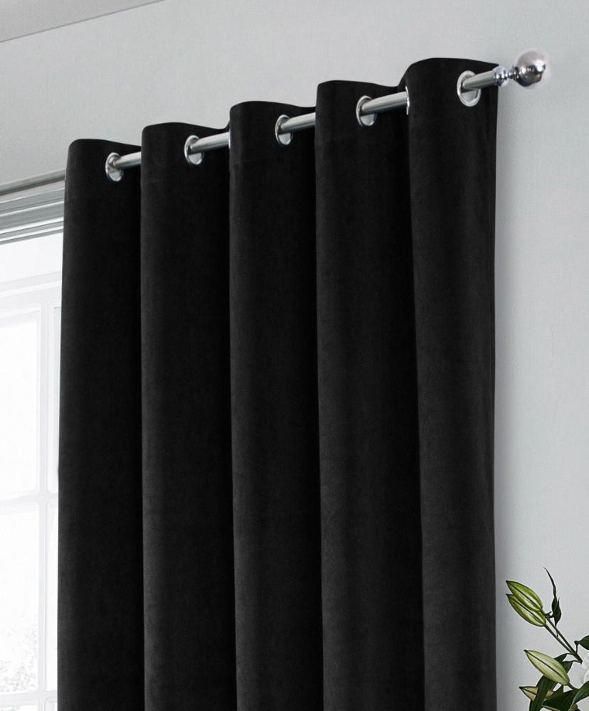 Hampton Blackout Velvet Eyelet Curtain