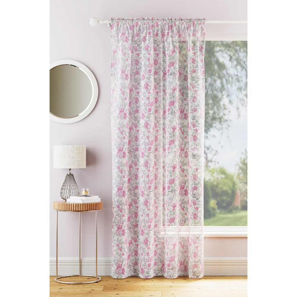 Mia Floral Print Voile Panel