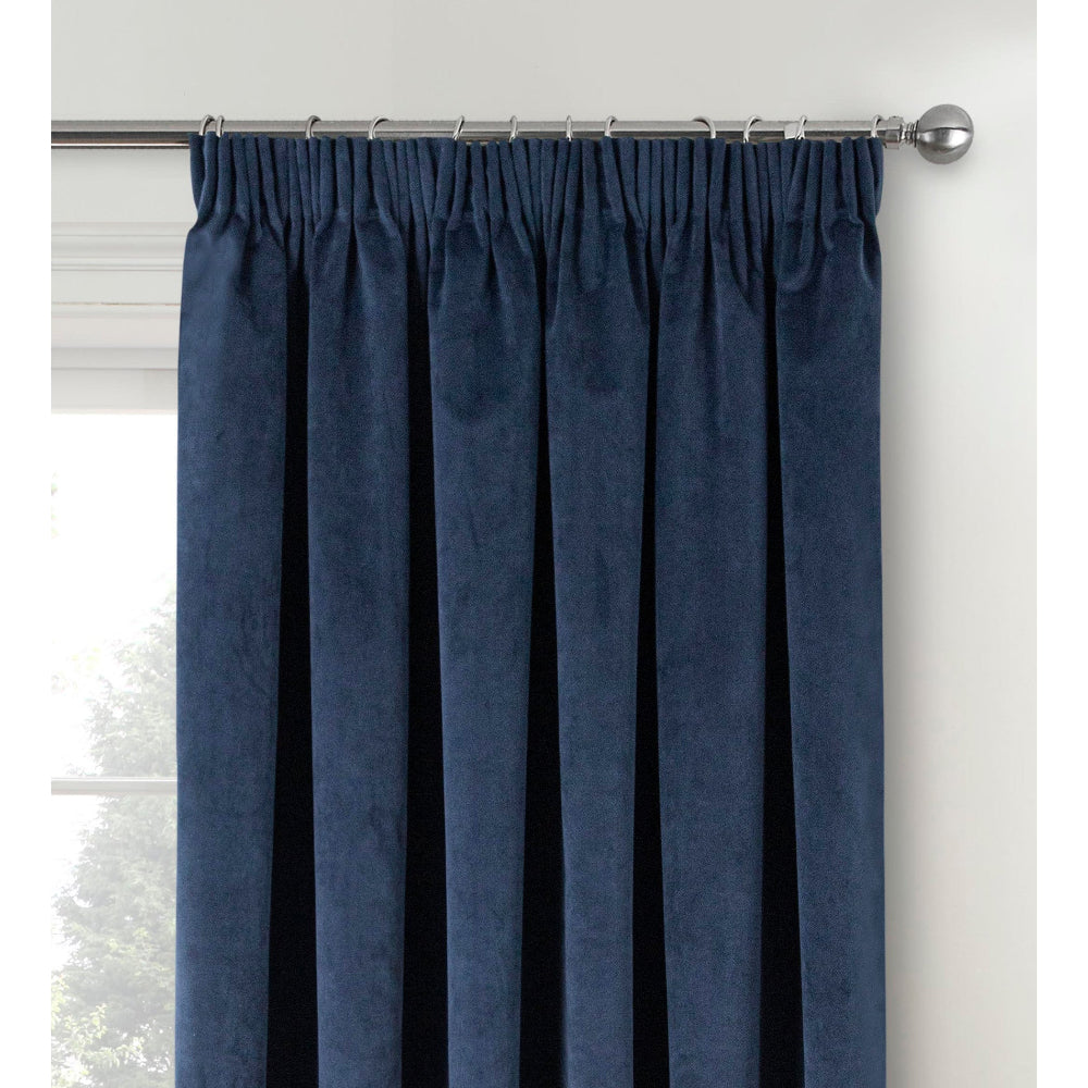 Oxford 100% Blackout thermal Pencil Pleat Curtains Cream