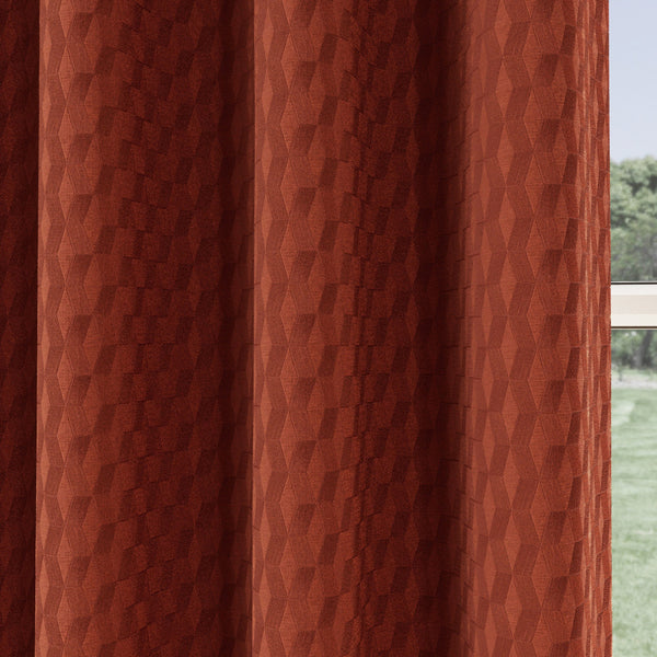 Tokyo Embossed Velvet Eyelet Curtain - Seamingly