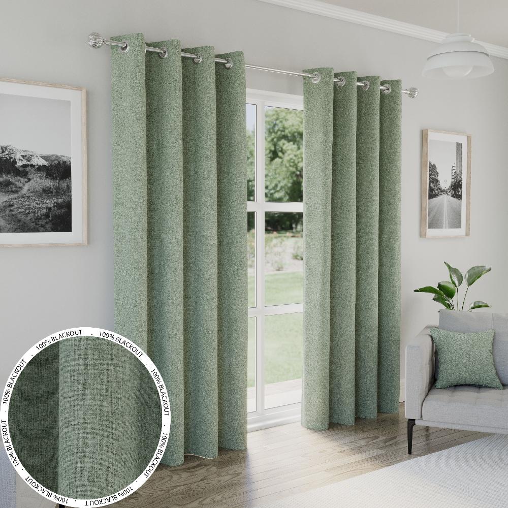 Austin 100% Blackout Eyelet Curtains