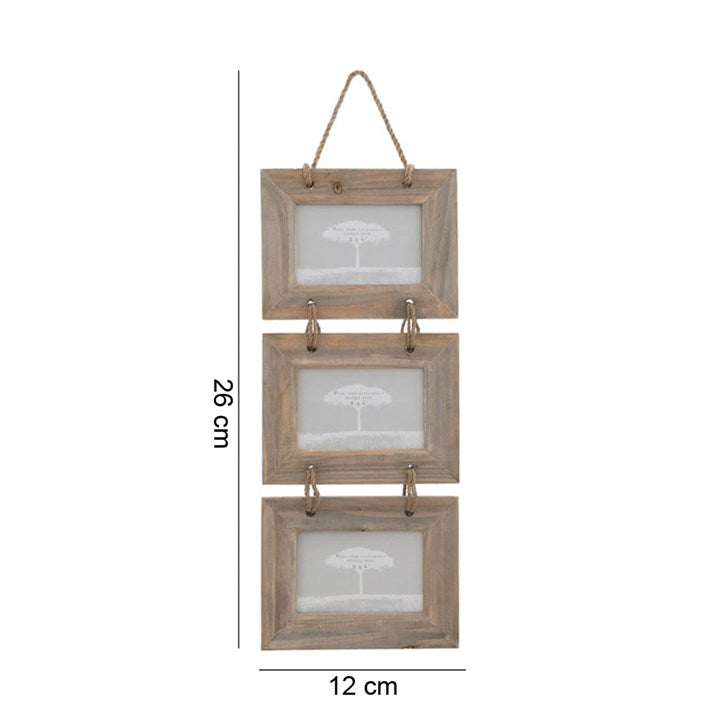 Driftwood Triple Landscape Photo frame WAS £18.99 NOW ONLY